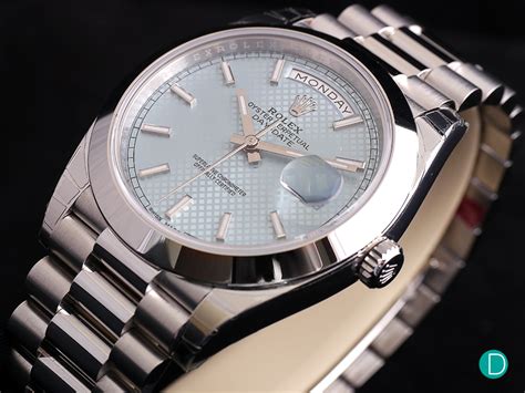 rolex day date 40 platinum review|rolex day date platinum price.